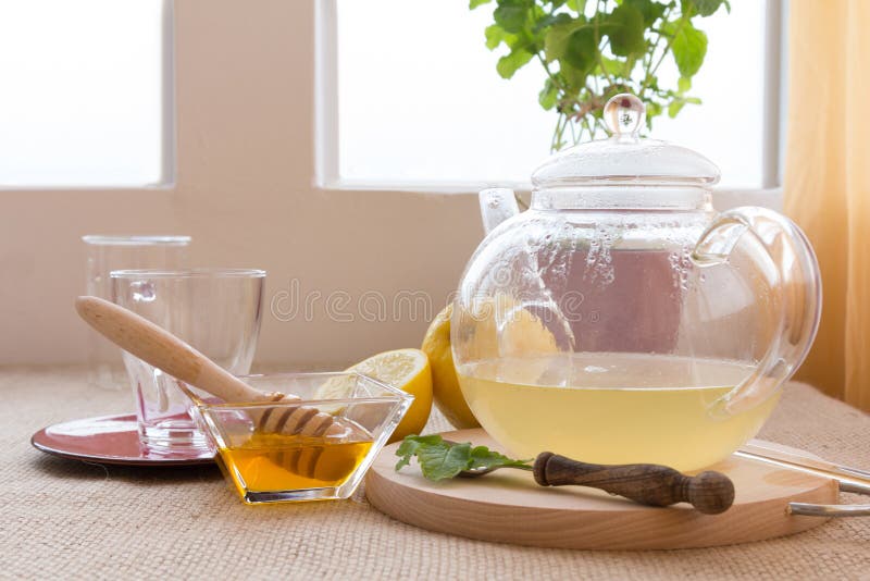 ChamomileTarragon Infusion Tea Set Stock Image Image of water, receipt 91432755