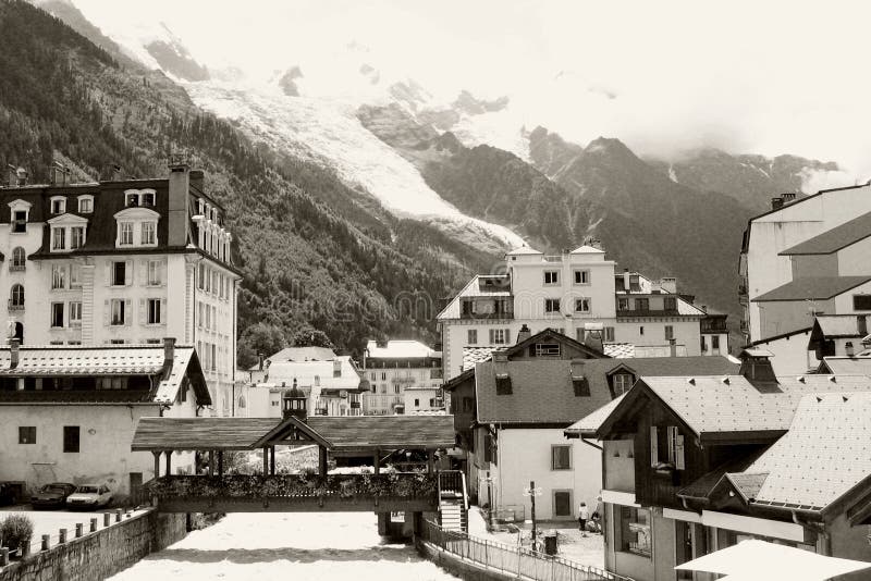 River in Chamonix city