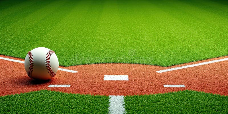 Champ de baseball vide Contexte parfait pour les graphismes sportifs Matériel marketing et conceptions promotionnelles illustration libre de droits
