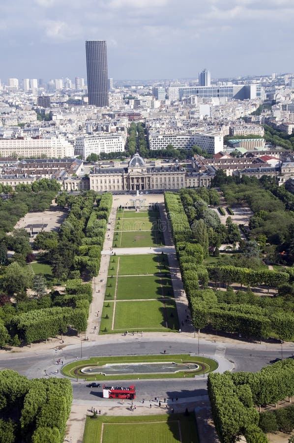 Champ De Mars Park Paris France Stock Photo - Image of tourist, ecole ...