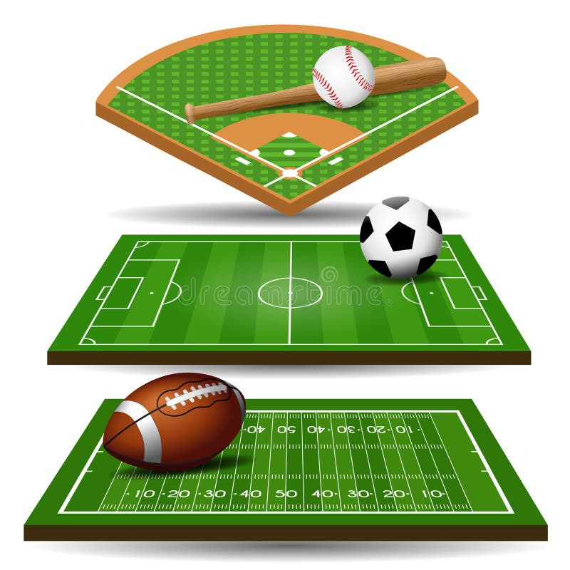 Champ de sport, boule et éléments de conception Le football, rugby, base-ball illustration libre de droits Champ de sport, boule et éléments de conception Le football, rugby, base-ball illustration libre de droits