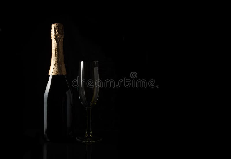 Champagne on Black stock image. Image of beverage, romance 3047757