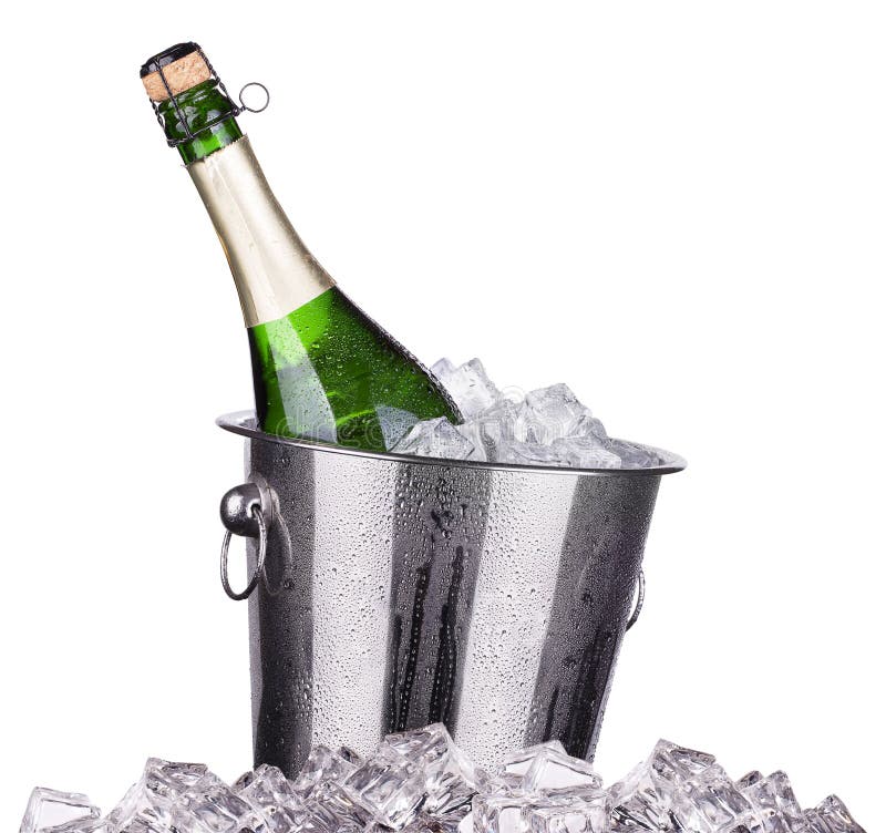 Champagne Bottle in a Bucket Stock Photo Image of champagne, object