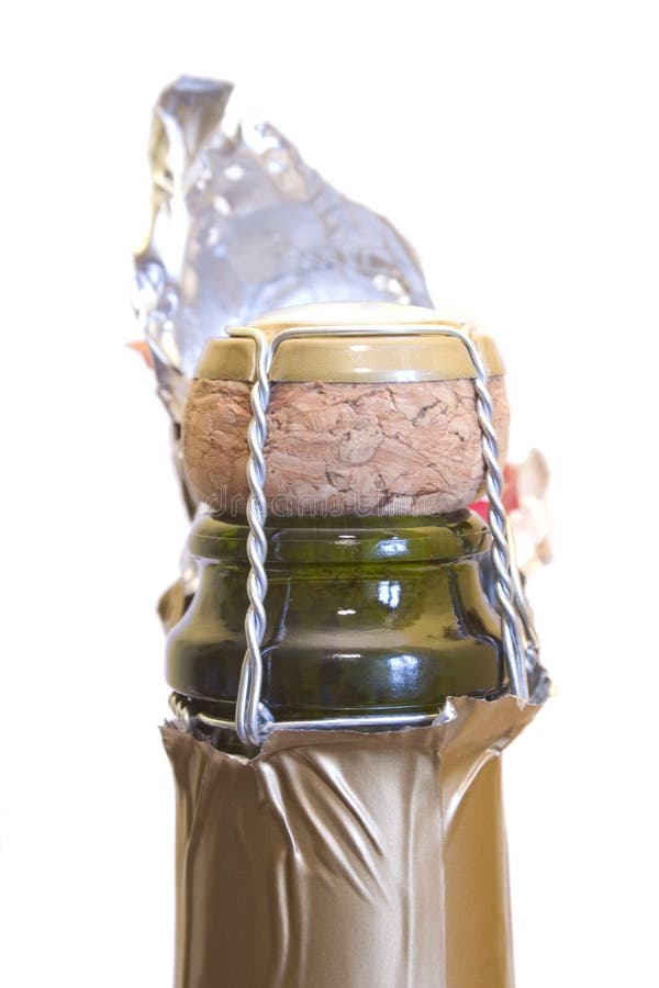 Champagne Bottle and clasp royalty free stock photography Champagne Bottle and clasp royalty free stock photography