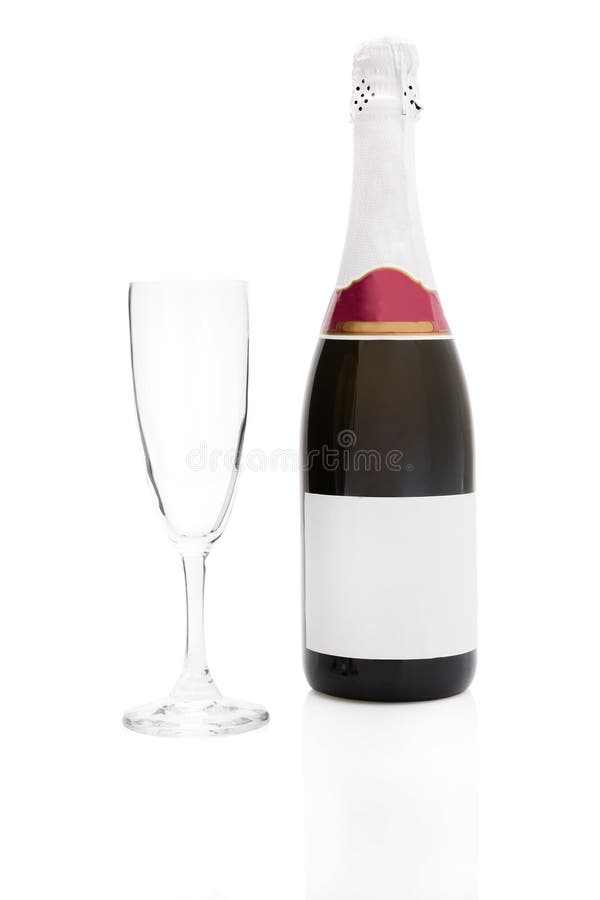 Flute Glass and Champagne stock image. Image of glass 135534541