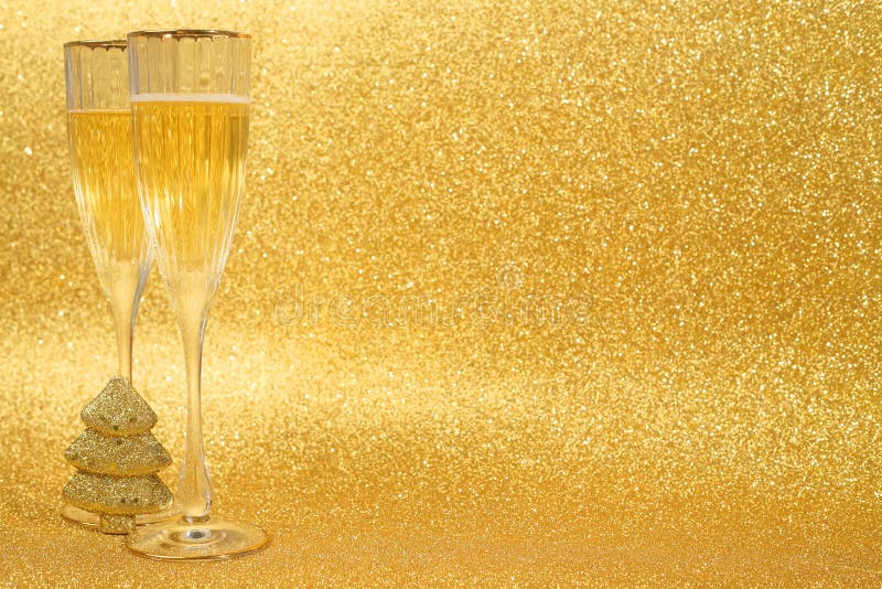 Champagne And Christmas Decor Stock Photo Image of champagne, card 60458674