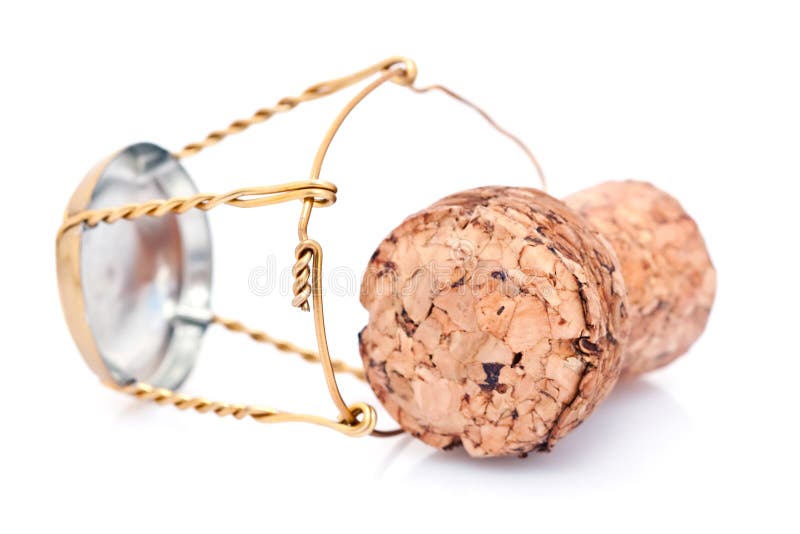 Champagne cork stock photo. Image of gold, wire, twisted 14706022