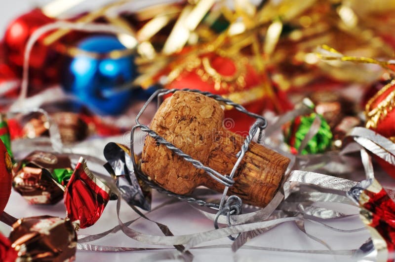 Champagne Cork with Decorations Stock Photo Image of champagne