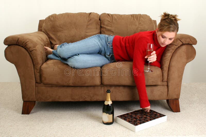 Champagne en Chocolade royalty-vrije stock fotografie Champagne en Chocolade royalty-vrije stock fotografie