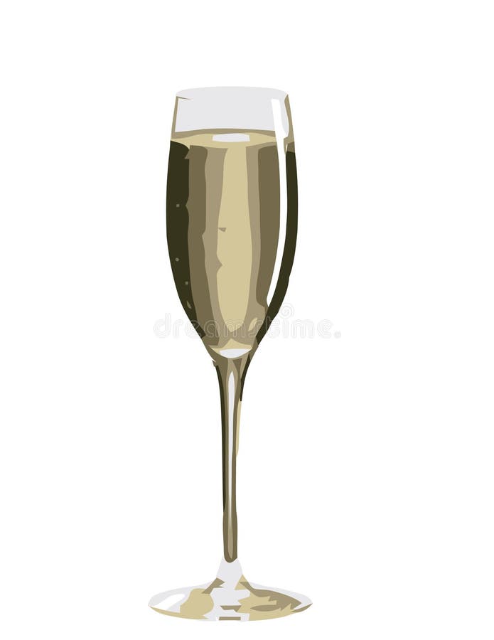 Champagne Flute Glass Shape from Blue Bubbles Stock Vector