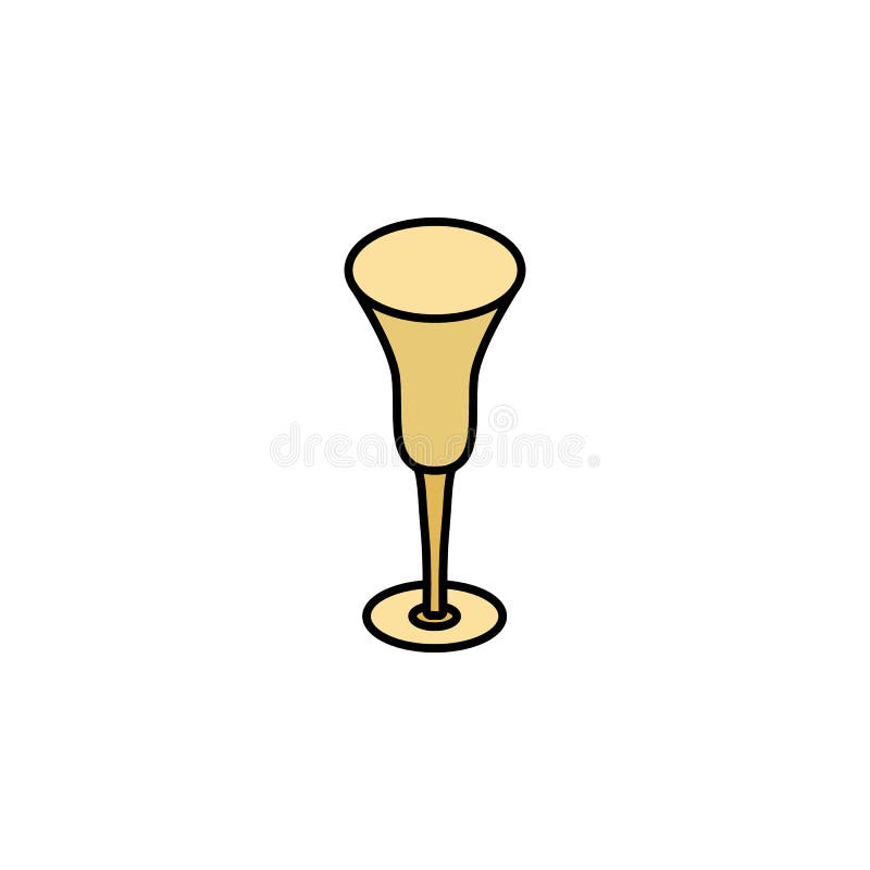 Champagne Flute Colored Icon. Can Be Used for , Logo, Mobile App, UI