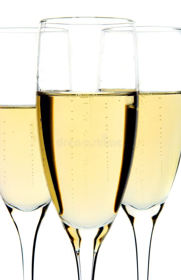 Champagne glass (isolated on white background). Champagne glass (isolated on white background)