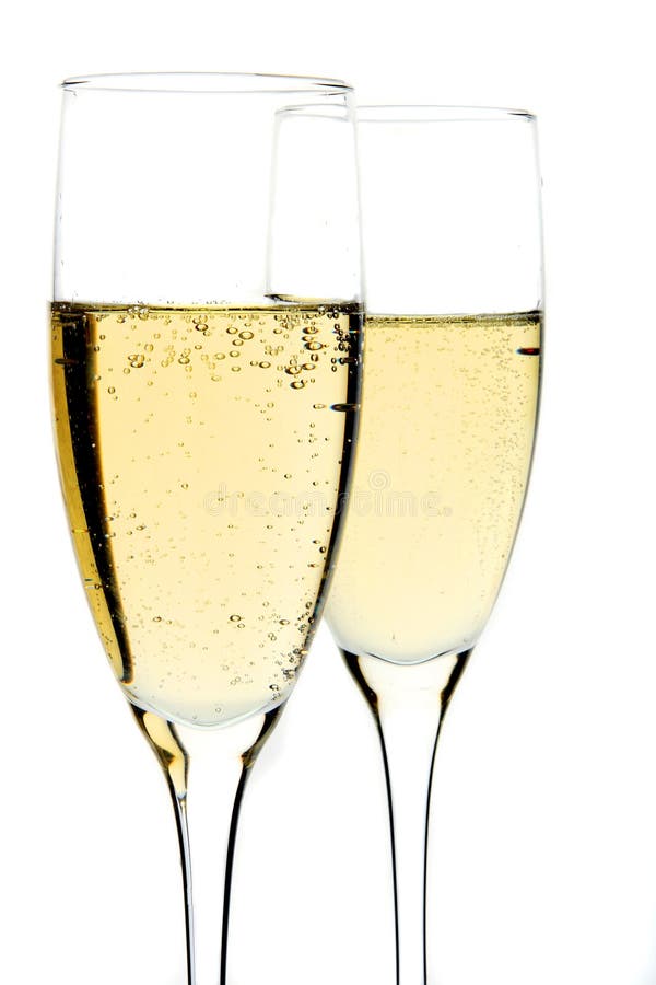 Champagne glass (isolated on white background). Champagne glass (isolated on white background)