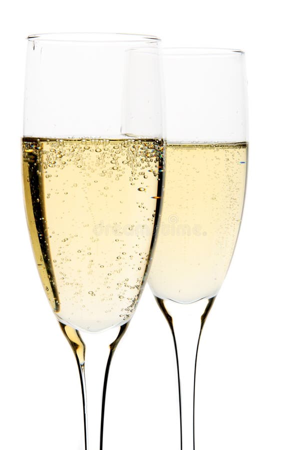 Champagne glass (isolated on white). Champagne glass (isolated on white)