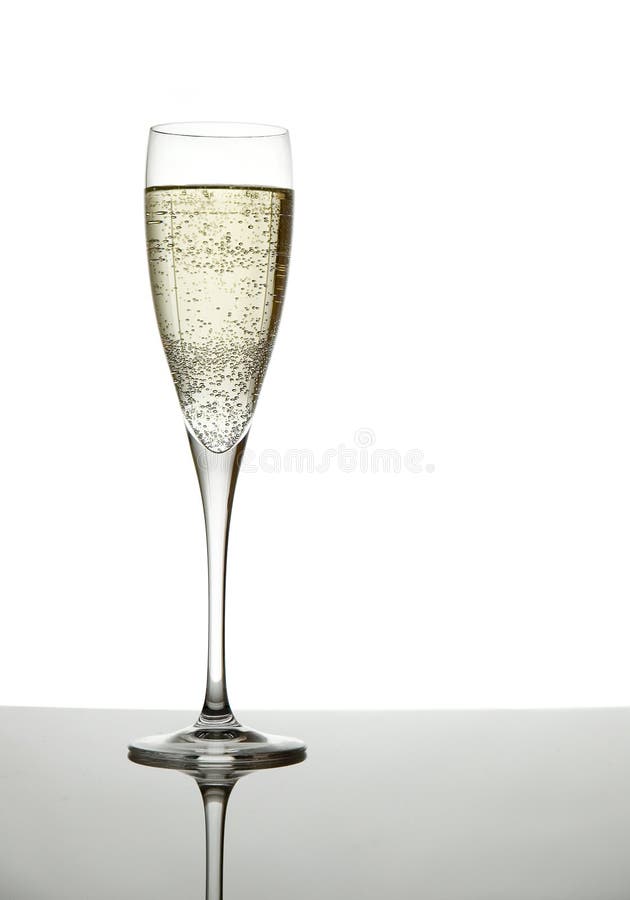 Champagne glass isolated on white background. Champagne glass isolated on white background