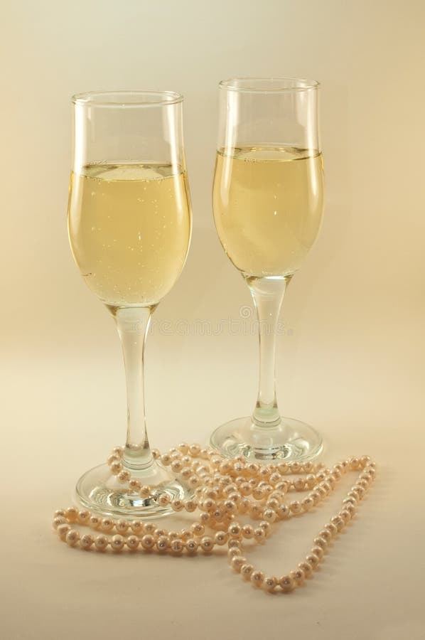Champagne glasses stock image