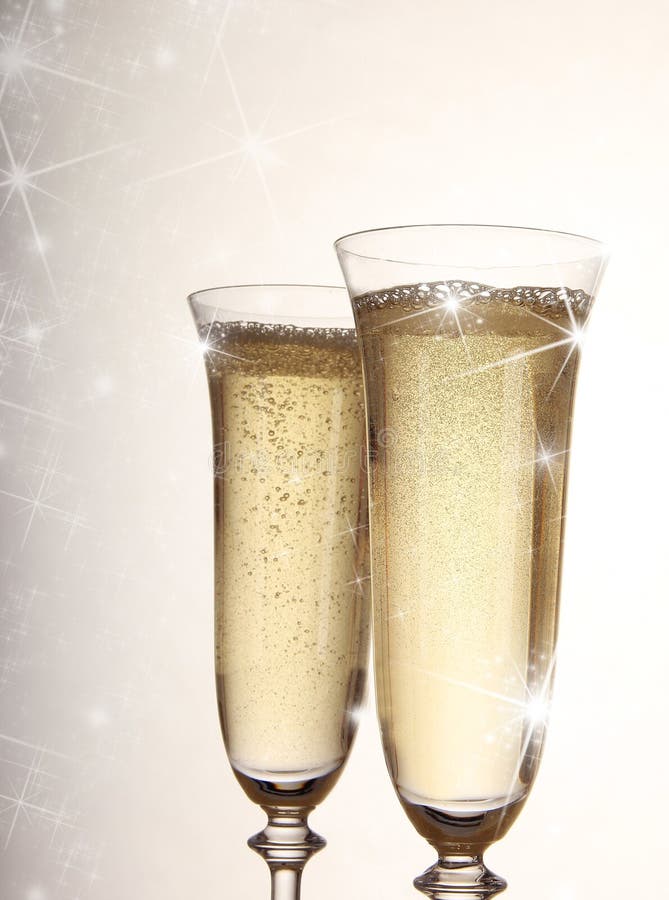 Gold Champagne glasses stock photo. Image of celebration 21402486