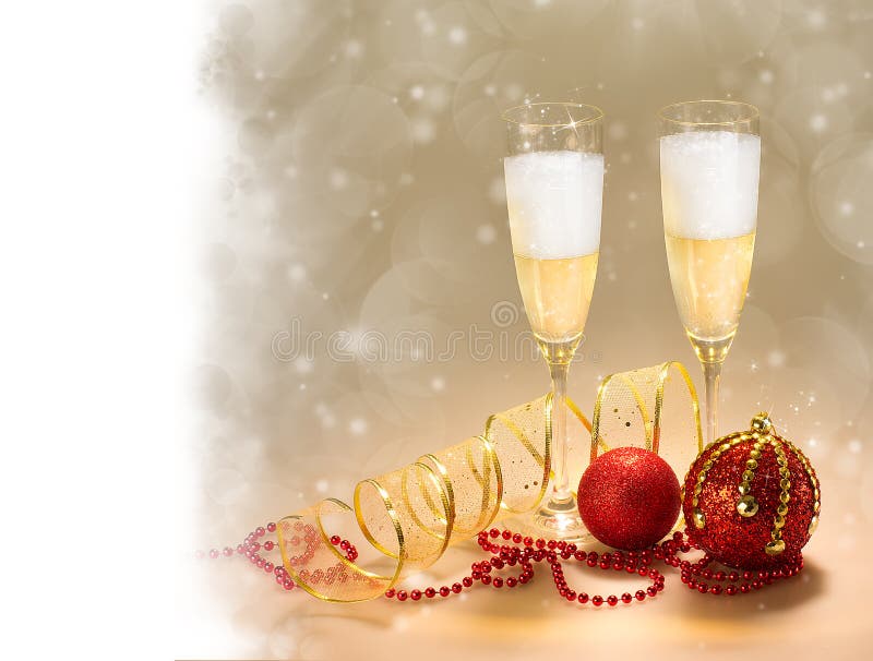 Champagne Glasses. New Year and Christmas Celebrations stock image Champagne Glasses. New Year and Christmas Celebrations stock image