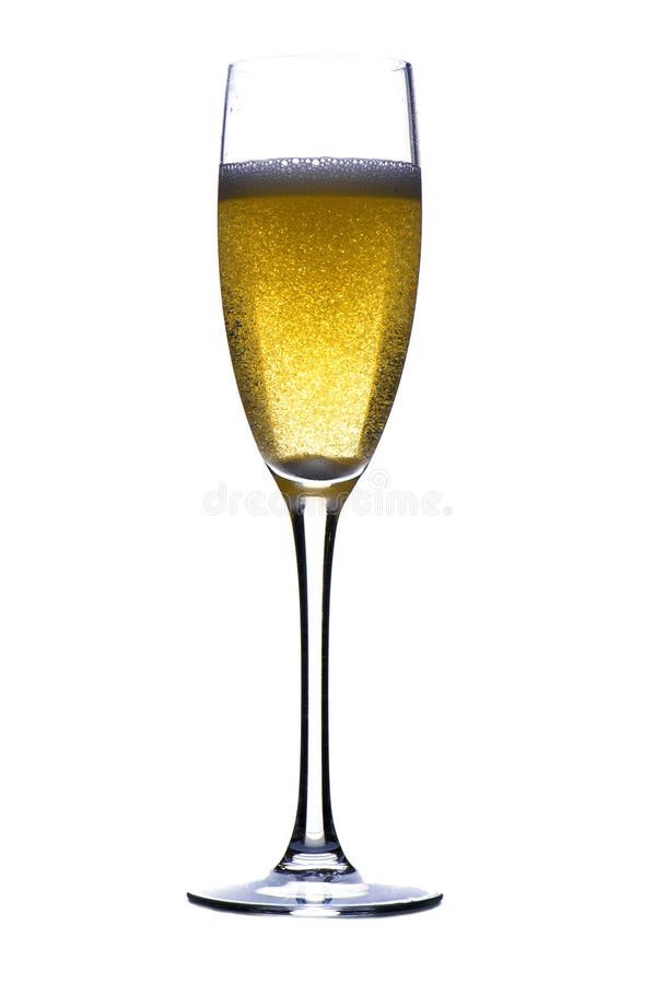 Champagne glasses on white stock image. Image of liquid 10667797