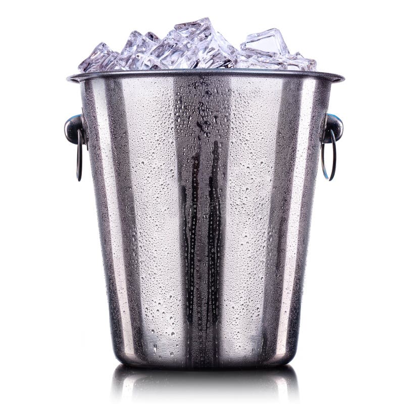 Metal ice bucket stock image. Image of drinks, bucket, bottles 459839
