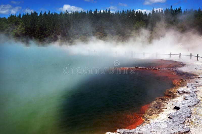 Champagne Pool, Wai-O-Tapu, Rotorua, New Zealand stock image Champagne Pool, Wai-O-Tapu, Rotorua, New Zealand stock image