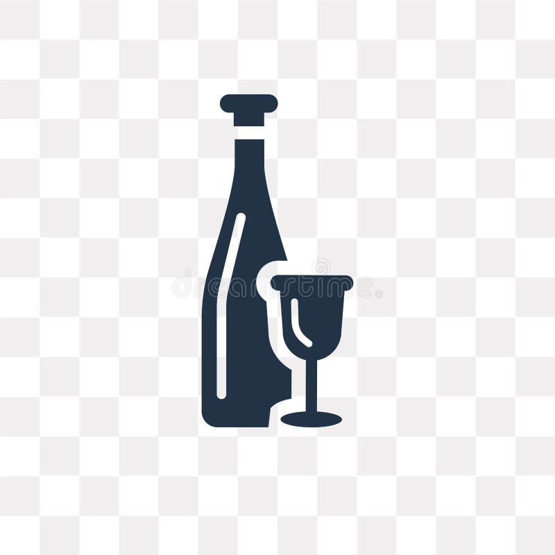 Champagne Vector Icon Isolated On Transparent Background