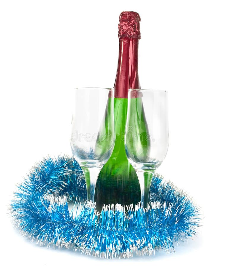Champagne and wine glasses stock image. Image of wineglass 16773051