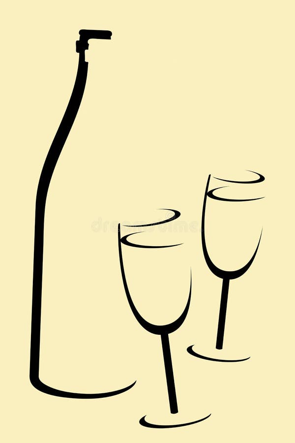 Champanhe ilustração stock