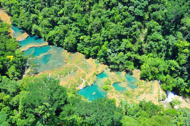 The amazing turquoise pools and waterfalls of Semuc Champey, Guatemala. The amazing turquoise pools and waterfalls of Semuc Champey, Guatemala