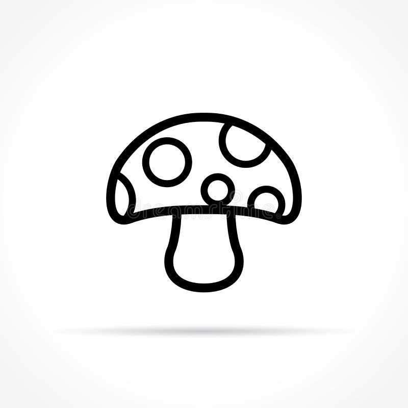 Champinjonsymbol på vit bakgrund vektor illustrationer Champinjonsymbol på vit bakgrund vektor illustrationer