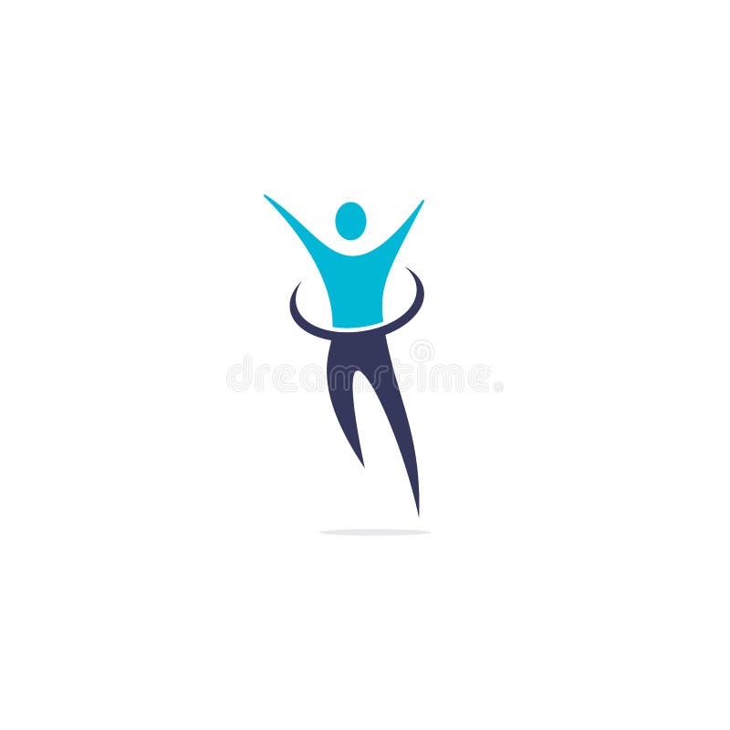 Winner Human Or Happy Human Vector Logo Design Stock Illustration Illustration Of Human Activity