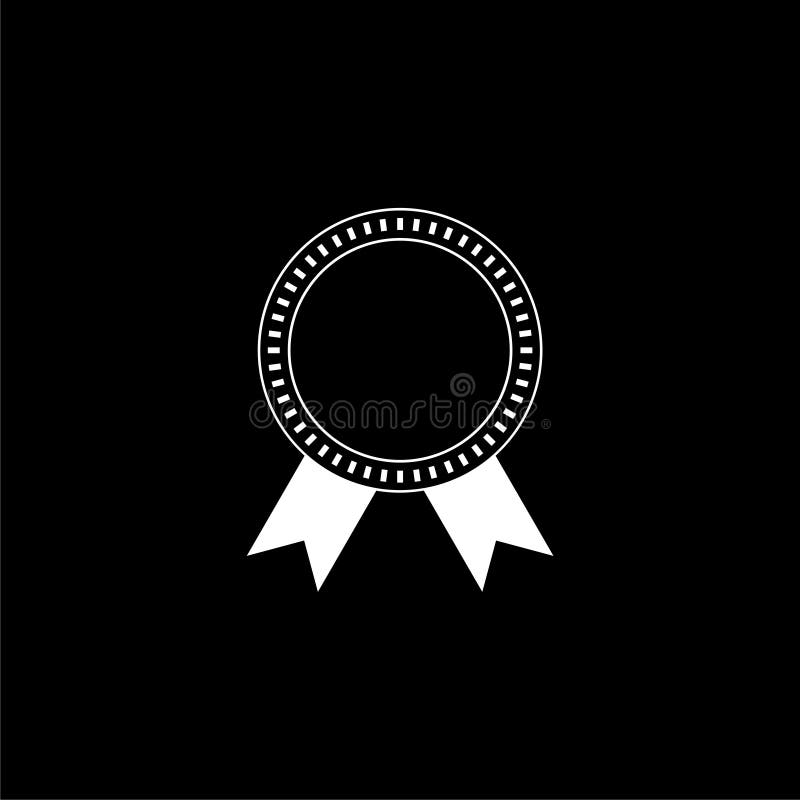 Begrænsning span leder Champion Medal Emblem Filled Flat Sign for Mobile Concept and Web Design  Isolated on Black Background Stock Vector - Illustration of filled, logo:  162206501