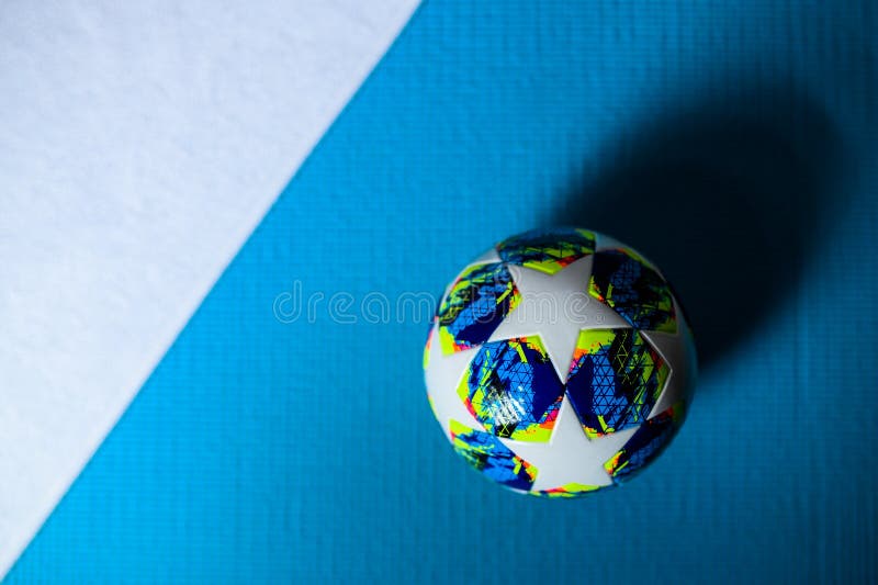 Champions League 2020, Round of 16 UCL football, Knockout stage, playoff, Official Adidas soccer ball 2020. royalty free stock photography Champions League 2020, Round of 16 UCL football, Knockout stage, playoff, Official Adidas soccer ball 2020. royalty free stock photography
