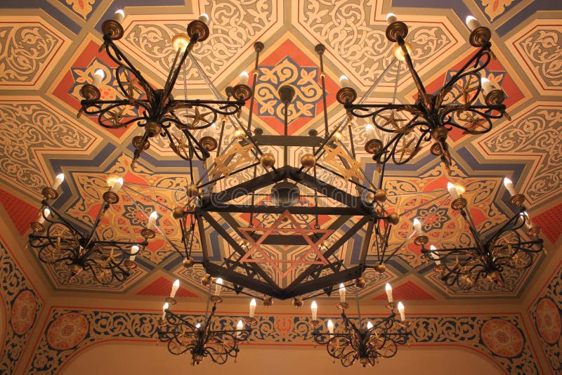 Chandelier in the synagogue