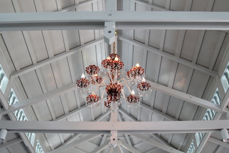 Chandelier stock image. Image of pattern, roof, loft 80892743