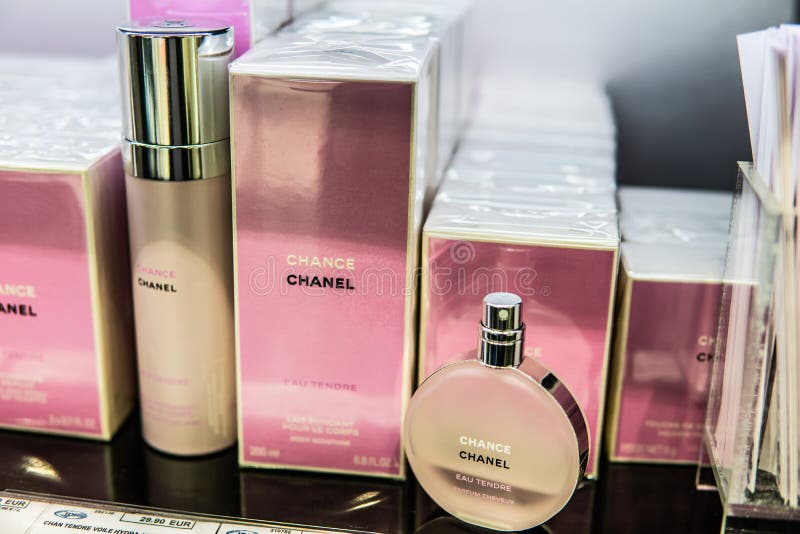 Chanel Chance Perfume on Shop Display for Sale, Fragrance Launched by French  Couturier Gabrielle `Coco` Chanel Editorial Image - Image of background,  coco: 175666565