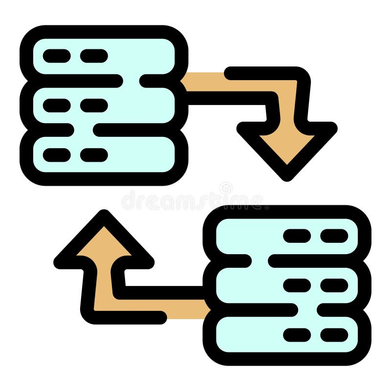 Change data server icon vector flat vector illustration