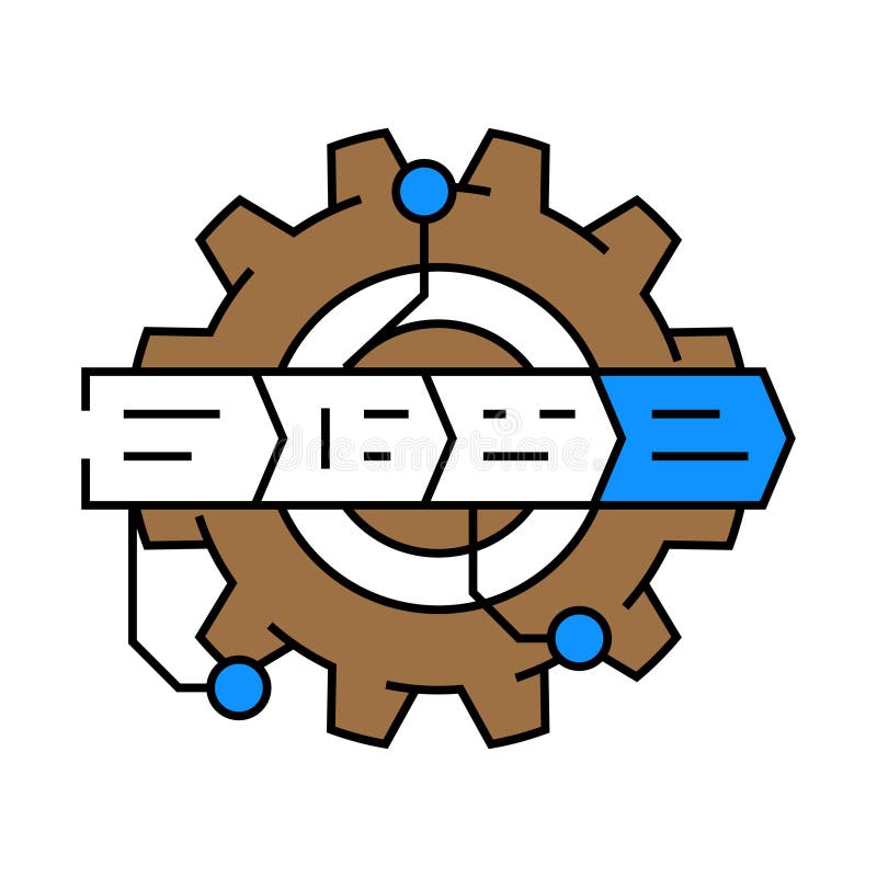 Change management business process icon color illustration vector illustration