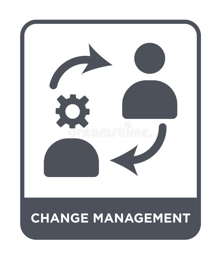 Change Management Icon in Trendy Design Style. Change Management Icon  Isolated on White Background Stock Vector - Illustration of human, vector:  135749100