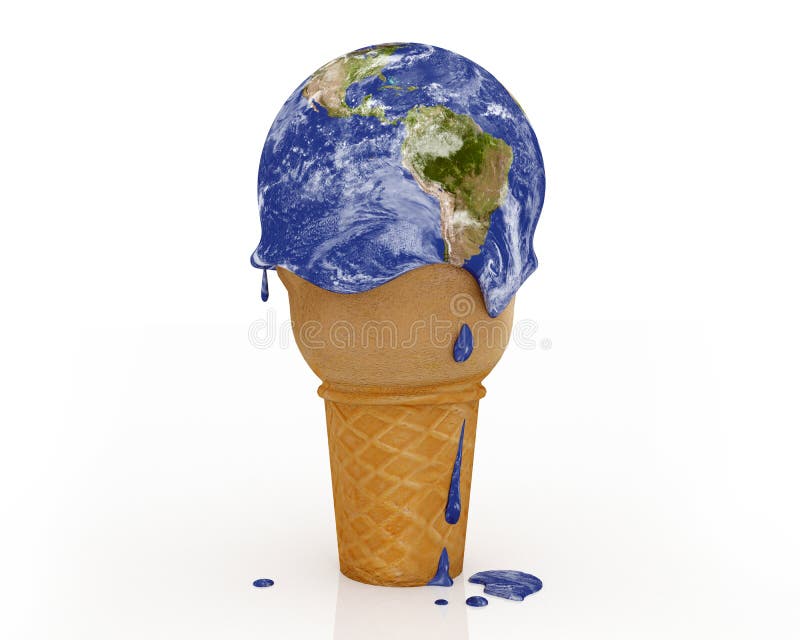 Changement climatique - la terre de crème glacée