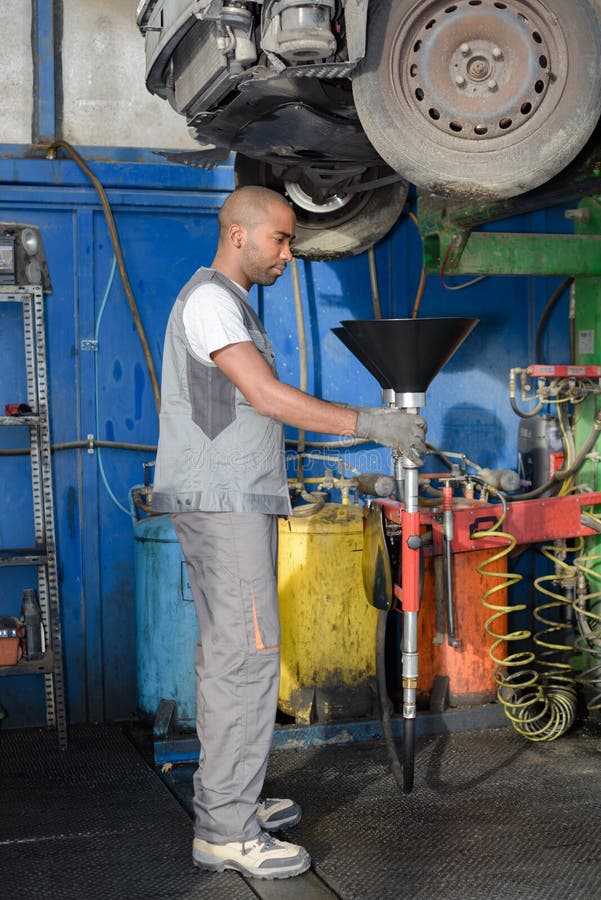 Hydraulic Oil Leak at the Hydraulic Hose Assembly.Oil Leak Hydraulic Line Stock Image Image of