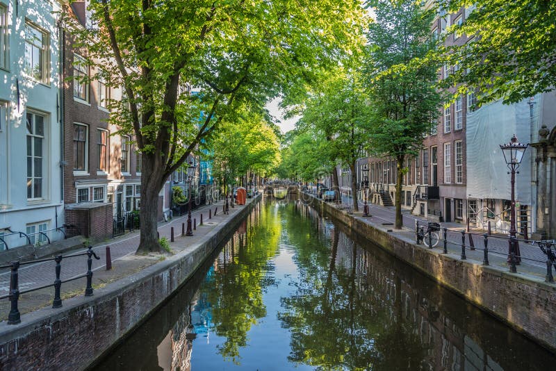 Channels of Amsterdam stock image. Image of boat, traditional - 189224839