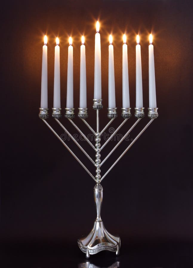 Chanoeka Menorah/de Kaarsen van de Chanoeka royalty-vrije stock afbeelding Chanoeka Menorah/de Kaarsen van de Chanoeka royalty-vrije stock afbeelding