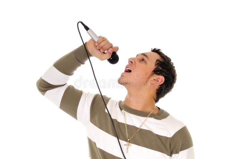 Photo Libre De Droit De Chanteuse Avec Un Micro Sur Scène Banque D