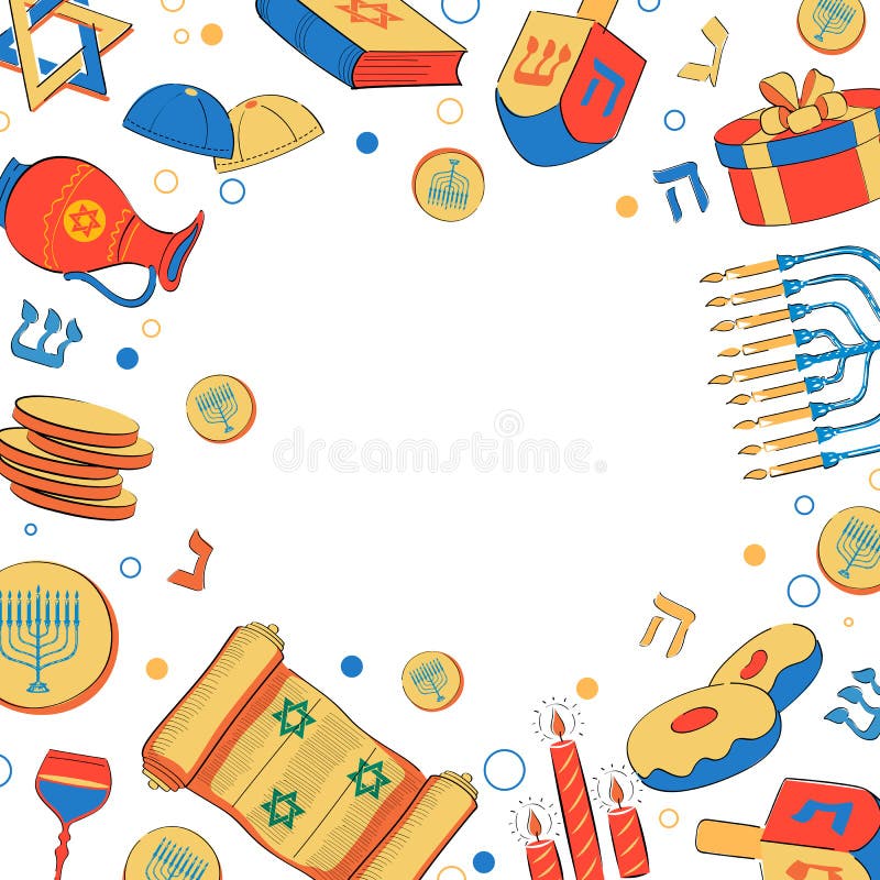 Chanukah felice, fondo ebreo di festa illustrazione di stock Chanukah felice, fondo ebreo di festa illustrazione di stock