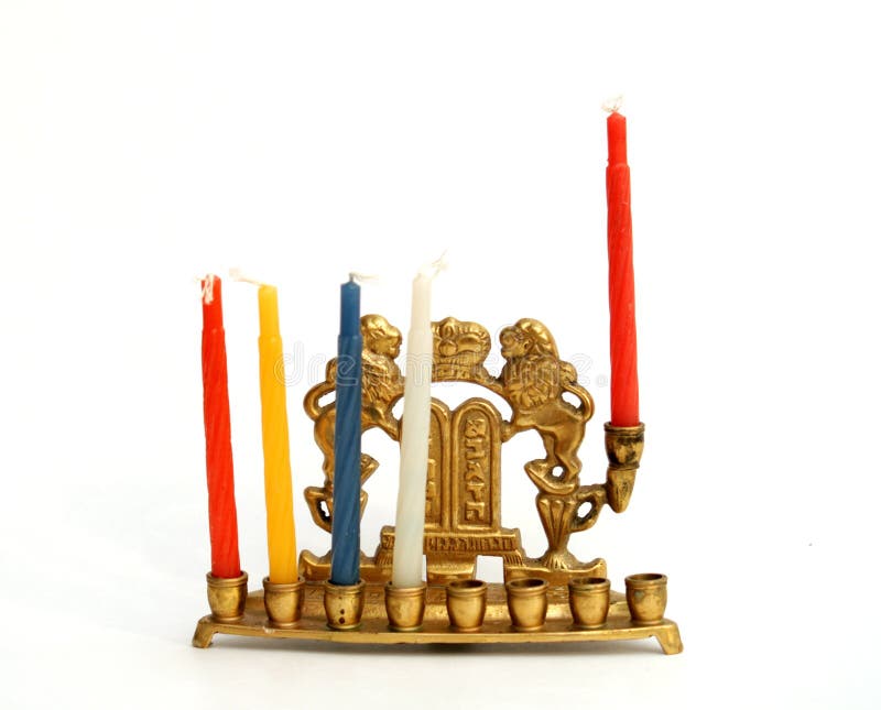 Chanukkah Candleholder Hanukiah Stock Photo Image of hanukah, jewish