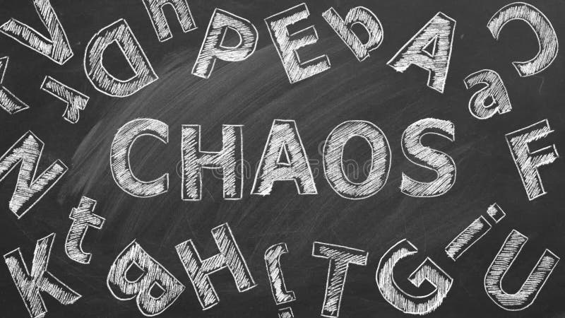 Chaos. illustration de craie.