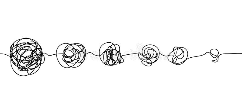 Chaos simplifying, problem solving royalty free illustration