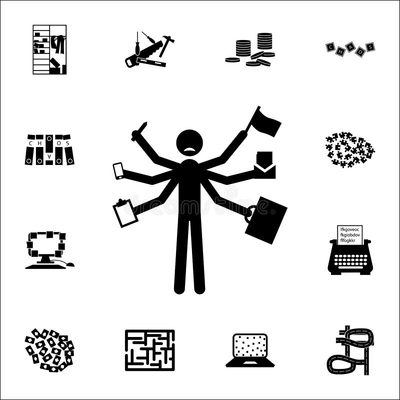 Chaos in Work Icon. Chaos Icons Universal Set for Web and Mobile Stock  Illustration - Illustration of pressure, person: 126369616