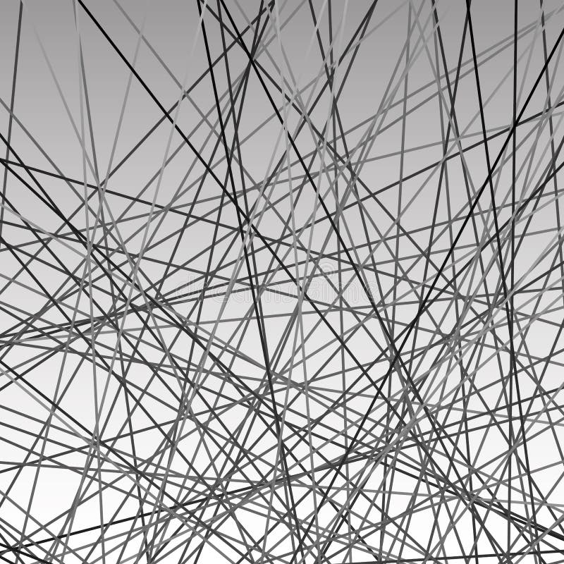 Chaotic Grayscale Lines Texture. Abstract Geometric Illustration Stock ...